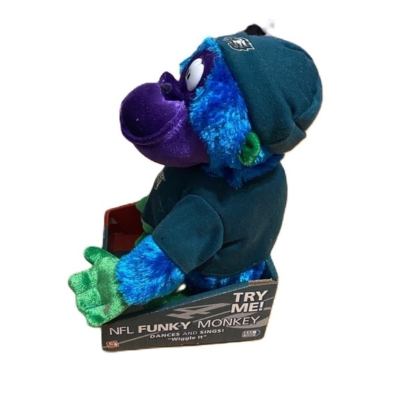 Gemmy Funky Monkey NFL Philadelphia Eagles NEW Dances & Sings Wiggle It - Picture 2 of 6